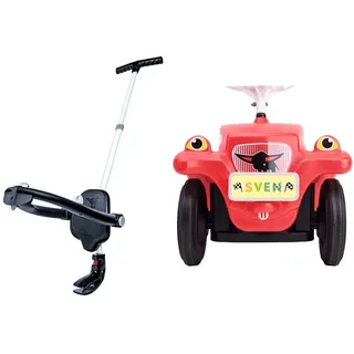 BIG-Premium-Schubstange - 4-fach höhenverstellbare Schiebestange & BIG - Bobby Car Mein Nummernschild - Namensschild für das Rutschfahrzeug