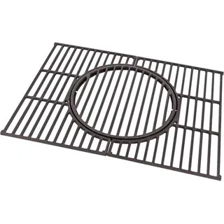 Universal gietijzeren Grillroosterset mit Rost-in-Rost-System - ca. 415 x 55 cm - geeignet für Tepro 8246 - Schwarz