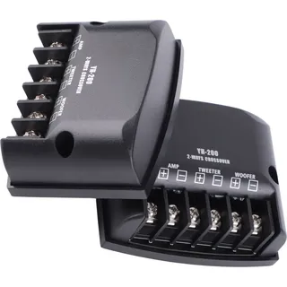 2pcs Auto 2 Weg Lautsprecher Frequenzteiler 12V 60W Hochfrequenzkondensatoren Schwarz Universal - Schwarz