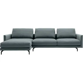 Creation BY ROLF BENZ Ecksofa »CR.414, Designecksofa, Polsterecke, L-Form« wahlweise aus feinstem Rindsleder oder hochwertigem Chenille, blau