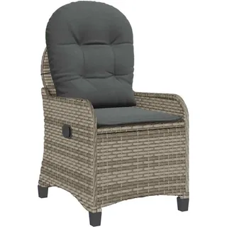 vidaXL Relaxsessel Grau 56 x 66 x 95cm Poly-Rattan - Grau