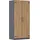 Drehtürenschrank Holmes 91 x 197 x 54 cm grau