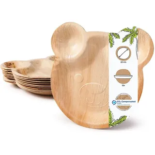 Greenbox Palmblatt Einwegteller 22x24 cm 12 St. Beige
