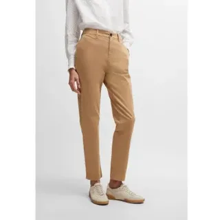 BOSS für Damen. 50508675 Tachini2 beige Hose (38), Lässig, Baumwolle