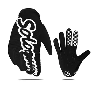 SOLO QUEEN Handschuhe für SIM Racing | Karting | ATV | alle Lenkrad Games | Kunstleder (Schwarz,L)