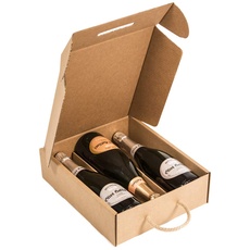 Only Boxes | Etui für 3 Flaschen | Karton für Champagner oder Champagner | Karton | 4 Stück