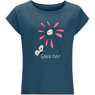 Jack Wolfskin Mädchen Good Day T G T-Shirt Shortsleeve, Dark sea, 92