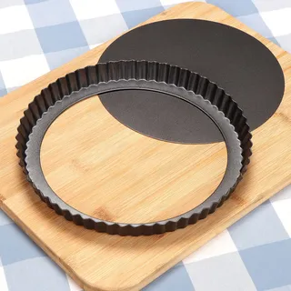 Sinnsally Quicheform,30cm Tarteform mit Hebeboden,Tarte Form Antihaftbeschichtete Quiche Tortenboden Obstkuchenform Tortenbodenform Obstbodenform Tortenform Torte Tart Pan Tortenpfannen Quichepfanne