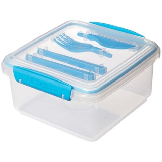 Sistema Brotdose plus Besteck TO GO | 1,2 L Lunchbox mit Messer & Gabel für Kinder & Erwachsene | BPA-frei | Gemischte Farben (nicht auswählbar)