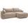 Selsey mit Schlaffunktion Stauraum und Samtbezug beige rechts Beige