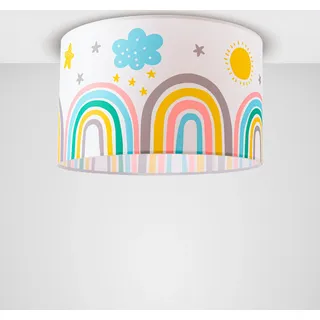 Kinderlampe Lampe Babyzimmer Regenbogen Sterne Stehlampe Tischlampe Deckenlampe - Bunt