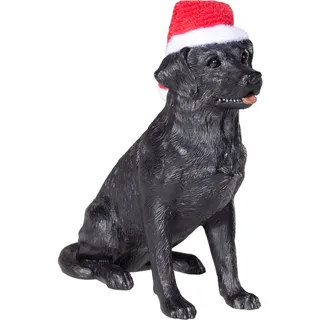 Sandicast Große Life Größe schwarz Labrador Retriever Skulptur, schwarz, Ornament