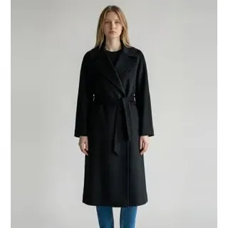 Weekend Max Mara für Damen. 2625016021650 Schwarzer Harz-Mantel (42), Lässig, Wolle