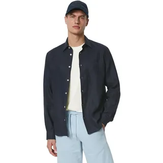 Marc O'Polo Leinenhemd, im klassisch cleanen Look, blau