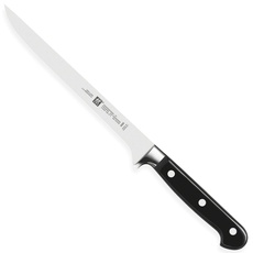 ZWILLING Professional S Filiermesser, Klingenlänge: 18 cm, Schmales Klingenblatt, Rostfreier Spezialstahl/Kunststoff-Griff mit Nieten, Schwarz [Made in Germany]