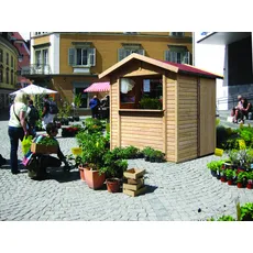 Bild Gartenhaus naturbelassen" 290 x 241 x 182 cm (Außenmaße inkl. Dachüberstand) - beige