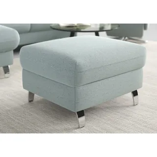 Stauraumhocker SIT & MORE "Grenoble", blau (aqua), B:66cm H:48cm T:76cm, Hocker, Stauraumhocker, mit Stauraum und satinierten Füßen