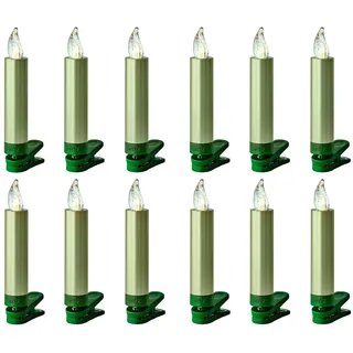 Krinner Baumkerzen LED 12er Basis-Set 9 m Warmweiß