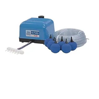 AquaForte Original-SET Luftpumpe Hailea V20, 9l/min bei 1,2m, inkl. 4 Steine und 25m 4/6 Schlauch