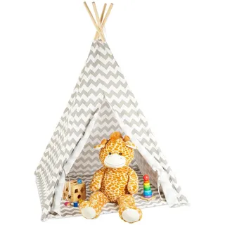 Relaxdays Tipi Zelt , Multicolor , Textil, Holz , 115x115 cm , Spielzeug, Kinderzelte
