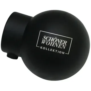 Schöner Wohnen SCHÖNER WOHNEN-Kollektion Gardinenstangen-Endstück "Kugel für Ø 20 mm", schwarz, matt), 2 Stk.,