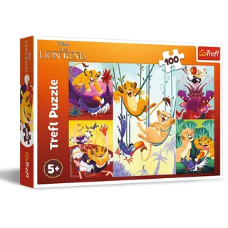 Trefl 16478 The Lion King, Mutiger König der Löwen 100 Elemente-Buntes Puzzle mit Helden der Fernsehserie, Kreative Unterhaltung, für Kinder ab 5 Jahren, Mehrfarbig