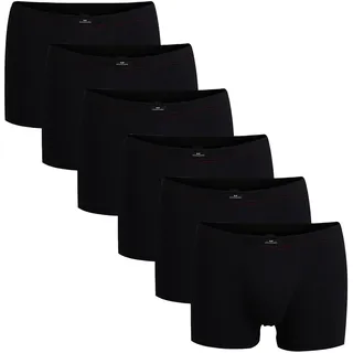 Boxershorts GÖTZBURG "Boxershort 6er Pack", Herren, Gr. XL, schwarz, Obermaterial: 95% Baumwolle CO. 5% Elasthan EL., Unterhosen Boxershorts