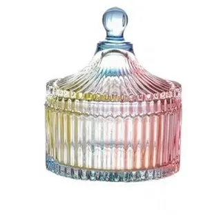 TÜDAZWKA Glasdose mit Deckel groß Bonbonglas Bonbonbehälter Süßigkeiten Glasbehälter Vorratsgläser Keksglas für Buffet Party Hochzeit Heimdekoration (Bunt)