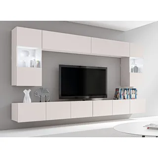 AX LIVING Wohnwand Modern Kossana 1 – 300 cm Breite, Beige - Beige