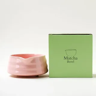 YlobdolY traditionell handgefertigte Keramik-Matcha-Schüssel mit Ausgießer, massives glasiertes Porzellan, gestreift, japanische Tee-Rührschüssel mit Geschenkbox