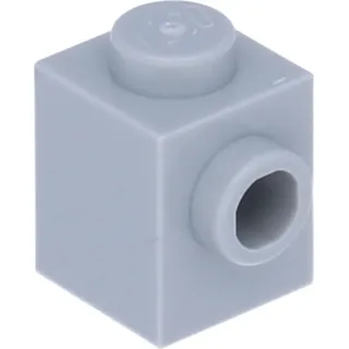 100x LEGO Stein 1x1 hellgrau mit seitlicher Noppe - Blau