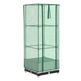 vidaXL Hochbeet mit Gewächshaus-Aufsatz 40 x 40 x 123 cm Weiß