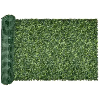 Vevor Künstliche Pflanzenwand, 3000x1500x40 mm, Mailänder Gras, Buchsbaumpaneel für Dekoration im Innen- & Außenbereich & Efeu-Zaunbedeckung, Sichtschutz-Hintergrundwand, Heckenschirm für den Garten
