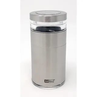 AdHoc Molto Pfeffer- oder Salzmühle, Ceramic Mahlwerk CeraCut, Gewürzmühle, 9 cm, Edelstahl / Kunststoff, MP09 - Silber