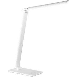 Led-Tischleuchte , Weiß , Kunststoff , 12.5x56x35 cm , Grüner Punkt, RoHS , USB-Anschluss zum Laden von Smartphones, Farbtemperaturwechsler , Lampen & Leuchten, Innenbeleuchtung, Tischlampen