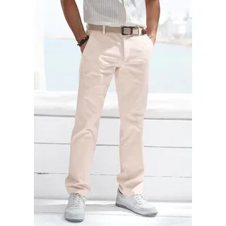 John Devin Chinohose »regular-fit, lange Oxford Hose« aus elastischer Baumwoll-Qualität, beige