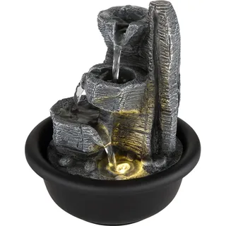 Globo Brunnen Fontana Kunststoff 19 cm Schwarz Matt
