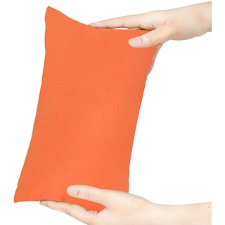 Winmany Mini-Kissen, 27,9 x 17,8 cm, maschinenwaschbar, kleine Kissen, einfarbig, kleines Nickerchenkissen für Kleinkinder, Kinder, Hunde, Reisen (Orange)