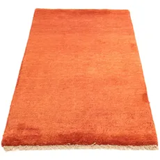 morgenland Wollteppich »Gabbeh Teppich handgeknüpft terrakotta«, rechteckig, handgeknüpft, orange