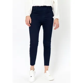7/8-Jeggings SOYACONCEPT "SC-NADIRA 1-B", Damen, Gr. 34, N-Gr, blau (navy), Denim/Jeans, Obermaterial: 69% Baumwolle, 28% Polyester, 3% Elasthan, unifarben, skinny fit knöchelfrei, Hosen 7/8-Jeggings, mit Stretch