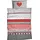 Herz-Karo grau/rot 155 x 220 cm + 2 x 80 x 80 cm