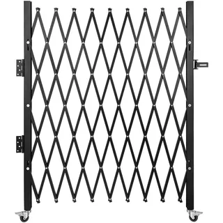 Vevor Einzelnes Sicherheitstor, Falttürtor, Akkordeon-Sicherheitstor aus Stahl, 1,31x1,9 m Erweiterbares Sicherheitstor, 360° Rollendes Barrikadentor, Scherentor oder Tür mit Vorhängeschloss