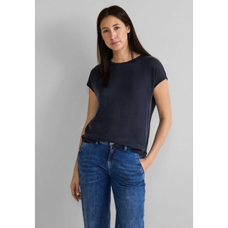 STREET ONE Damen Kurzarmshirt, deep blue, 38