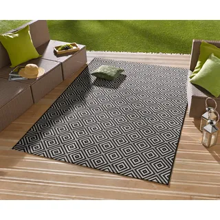 HANSE HOME Karo Outdoor-Teppich 200 x 290 cm Schwarz