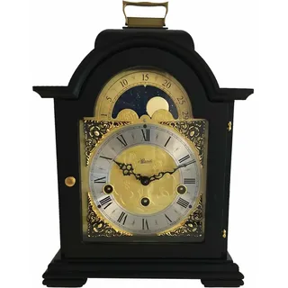 Hermle 22864-740340 hochwertige Tischuhr, Schwarz, 30cm x 21cm x 14cm