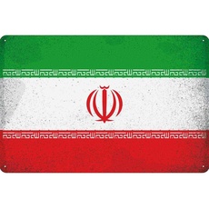 Blechschild Wandschild 20x30 cm Iran Fahne Flagge