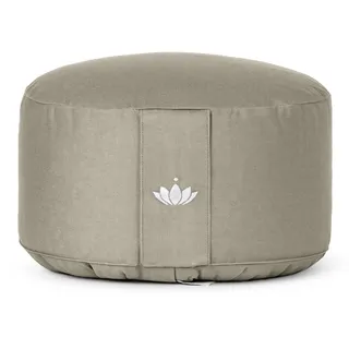 Lotuscrafts® Meditationskissen, Extra-hoch mit 20 cm Sitzhöhe, Yoga Kissen mit Dinkelfüllung, Yogakissen Rund, Bodenkissen Rund, Yogakissen Meditationskissen, Bezug waschbar, GOTS Zertifiziert