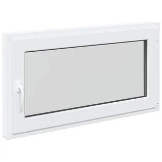 vidaXL Kellerfenster RISOR 110 x 70 cm PVC und Glas Weiß - Weiß