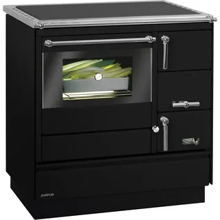 Justus Küchenofen Linz II Stahl Schwarz 7 kW