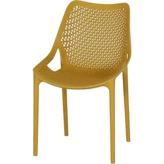 Siena Garden Stapelstuhl District mit Armlehnen Mustard